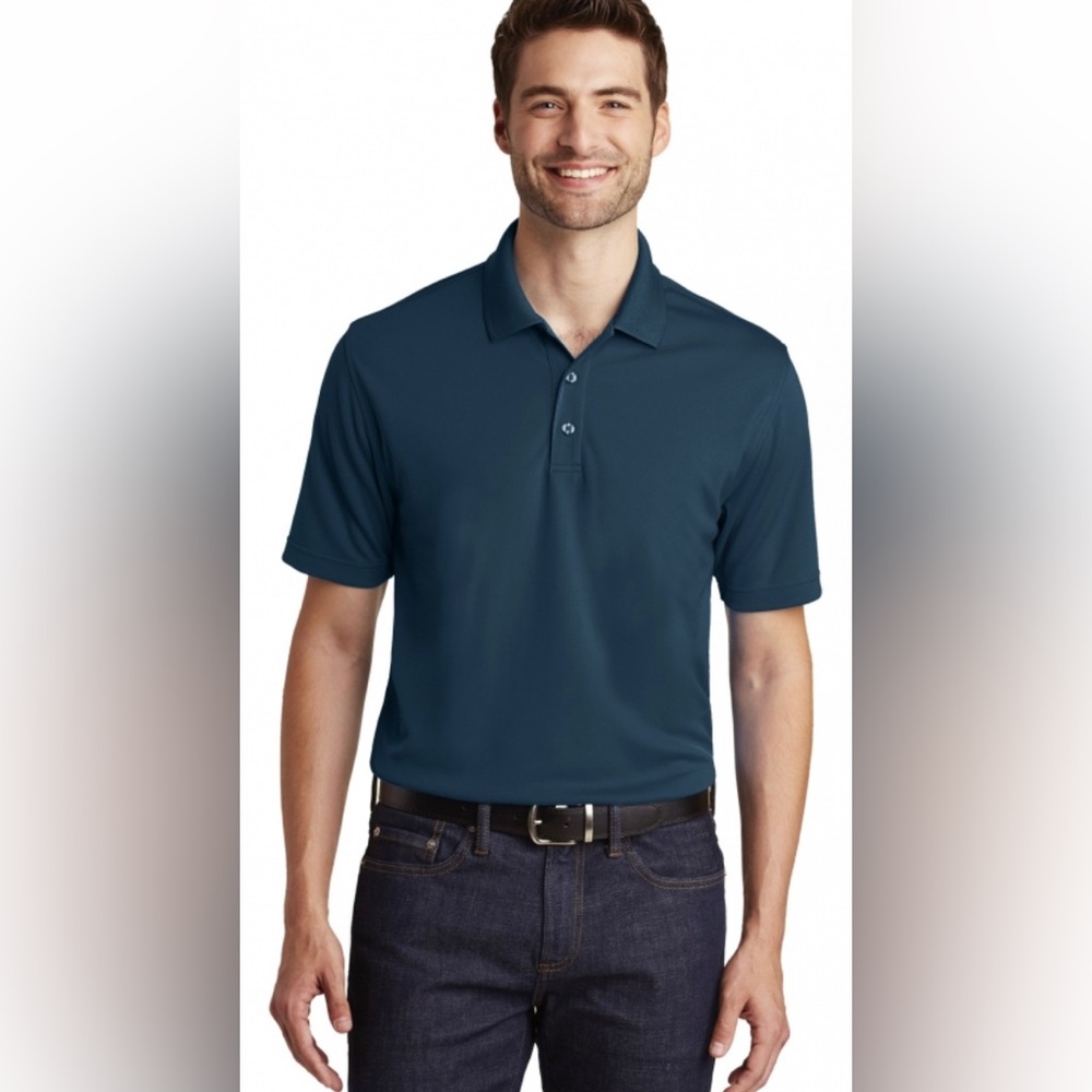 💛Port Authority Drifit Polo Navy 
size M NWOT